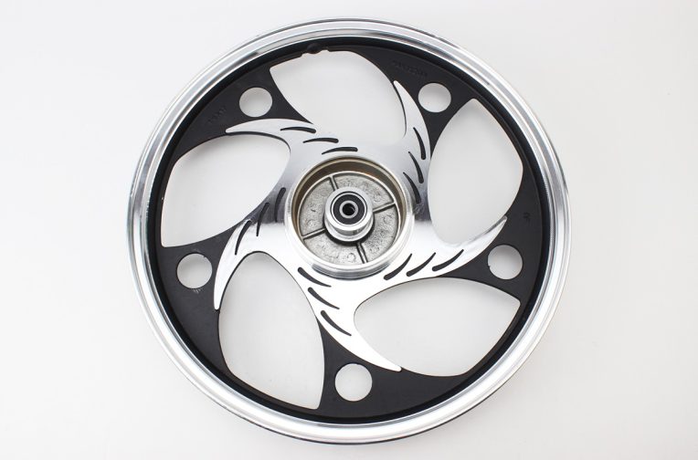 Диск задній литий 1,6-17″ ALPHA/ACTIVE “хвиля”, чорний (вісь 12мм)