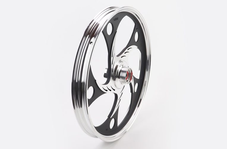 Диск передній литий 1,4-17″ ACTIVE “хвиля”, чорний “під дискове гальмо” (вісь 12мм)