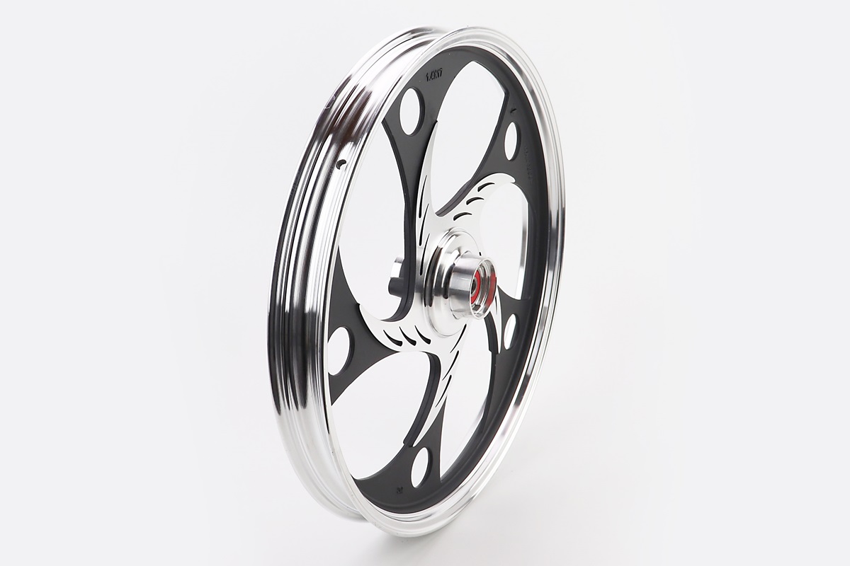 Диск передній литий 1,4-17" ACTIVE "хвиля", чорний "під дискове гальмо" (вісь 12мм)