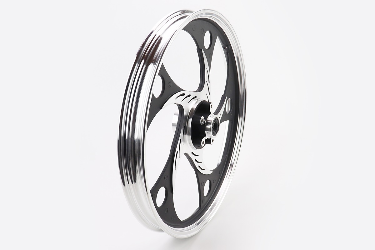 Диск передній литий 1,4-17" ACTIVE "хвиля", чорний "під дискове гальмо" (вісь 12мм) - Зображення 2