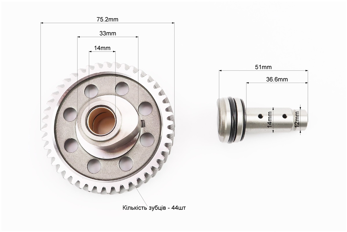 Розподільний вал к-кт (2 деталі) - Зображення 3