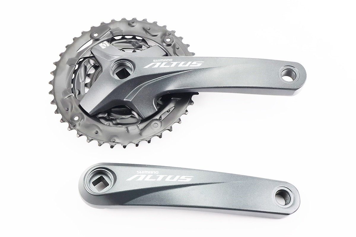 Шатуни "квадрат" 170мм, 40.30.22T MTB, алюмінієві, сіро-чорні ALTUS FC-M2000