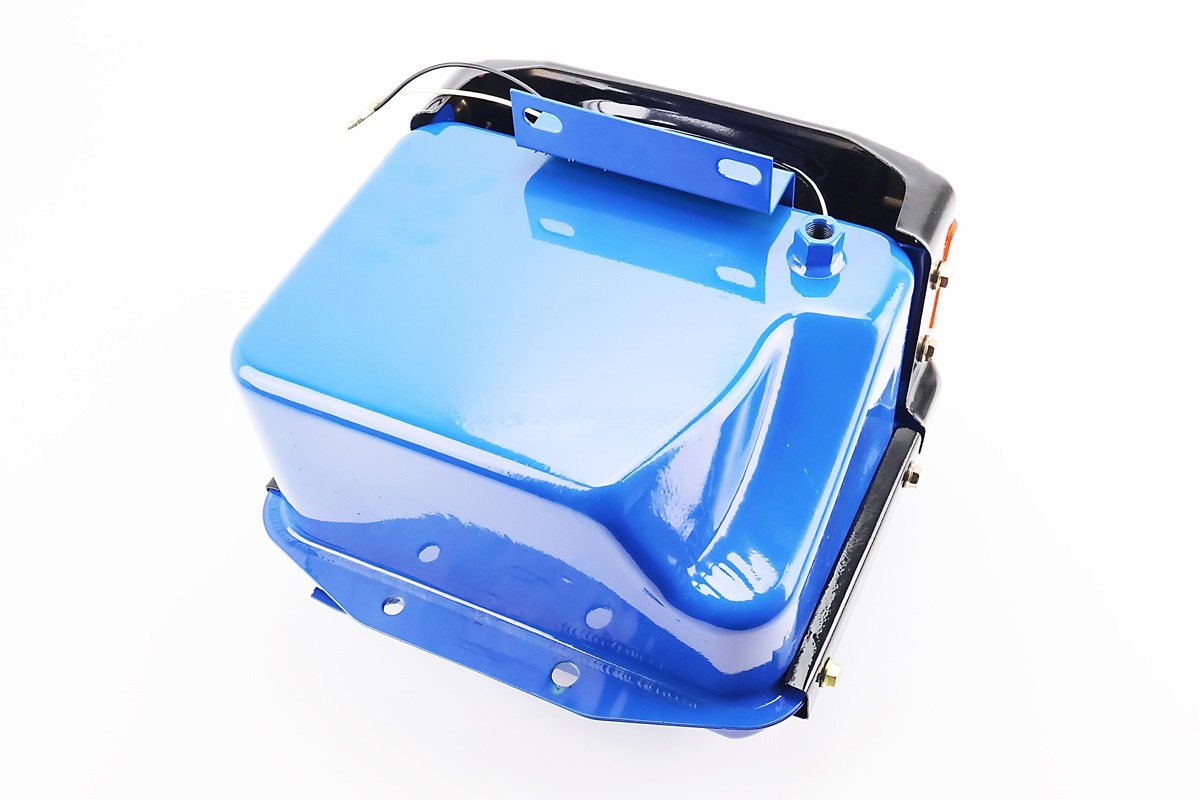 Бак паливний R175A/R180NM, 265x190x165mm, виступ. горловина, отвір під шланг паливний + фара + облицювання, Синій - Зображення 3