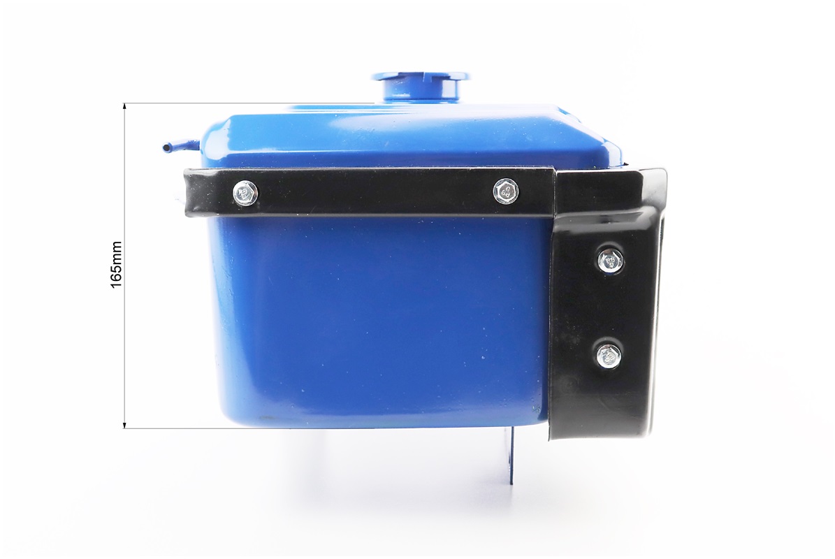 Бак паливний R175A/R180NM, 265x190x165mm, виступ. горловина, отвір під шланг паливний + фара + облицювання, Синій - Зображення 5