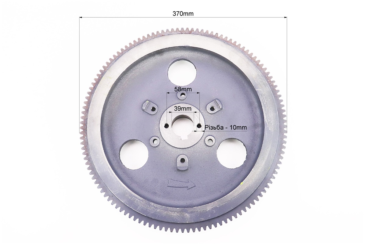 Маховик+венец Z-122 R175A/R180N, под стартер 11зубов Тип 1 — изображение 4