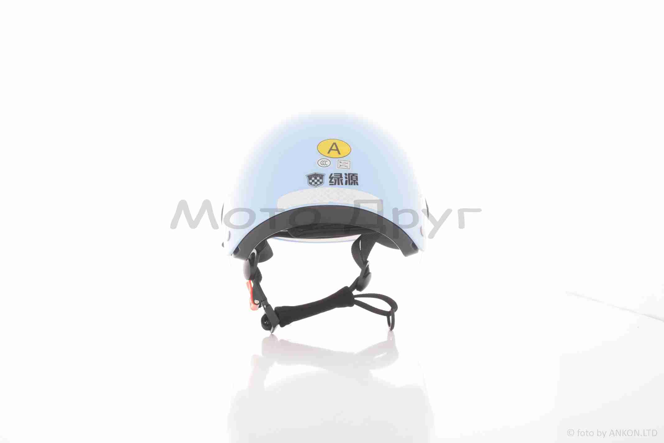 Шлем детский открытый (мото 50cc/вело/самокат, голубой) — изображение 4