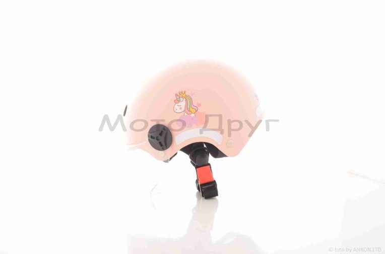 Шолом дитячий відкритий (мото 50cc/вело/самокат, рожевий #1)