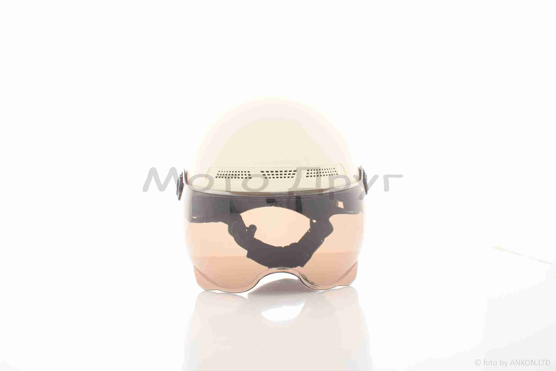 Шлем детский открытый (мото 50cc/вело/самокат, белый) — изображение 3