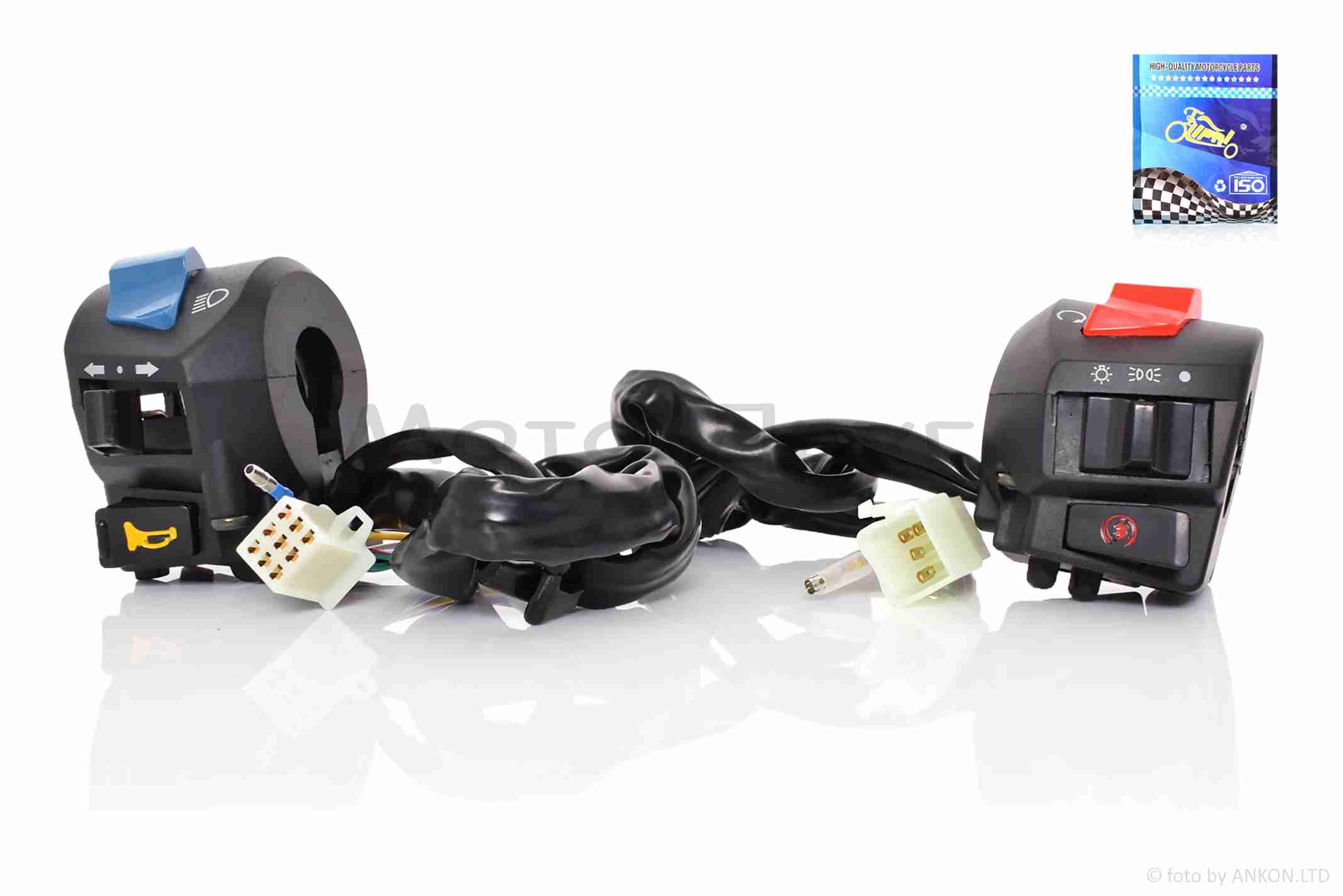 Блок кнопок руля Zongshen F5 с двиг-стопом пара "LIPAI"