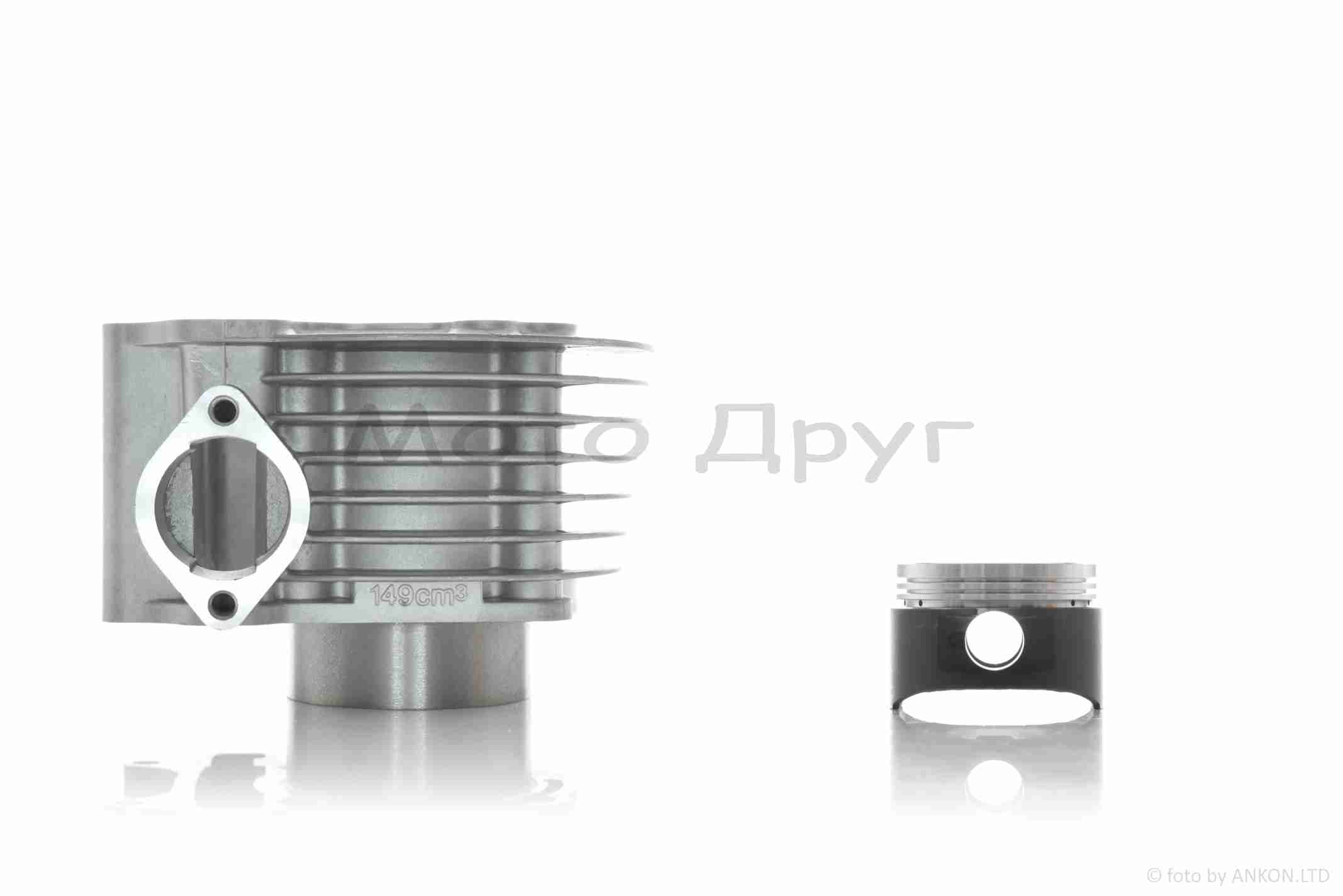 Поршневая группа (ЦПГ) GY6 150 D57.4 тефлон — изображение 2