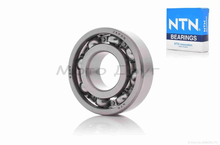 Подшипник коленвала JOG, AD50, LETS (6204 C3, 20-47-14) “NTN”