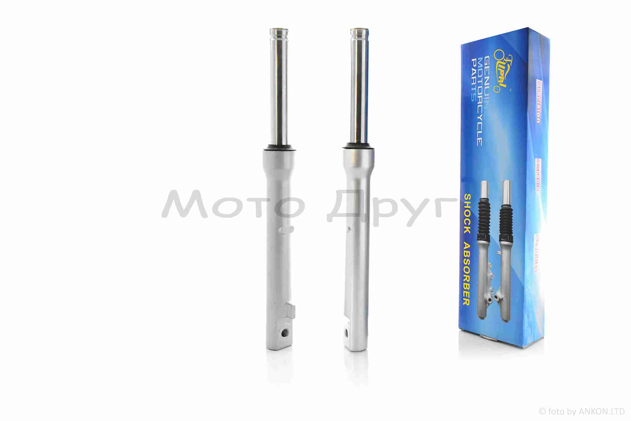 Амортизаторы передние (перья) DIO барабан, гидравлика, L395 "LIPAI" (серые)