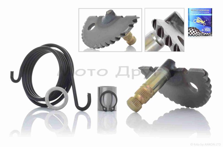 Сектор кикстартера GY6 50 L55 +втулка, пружина, стопор “LIPAI”