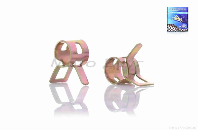 Хомут паливного шланга самозатискний широкий d8