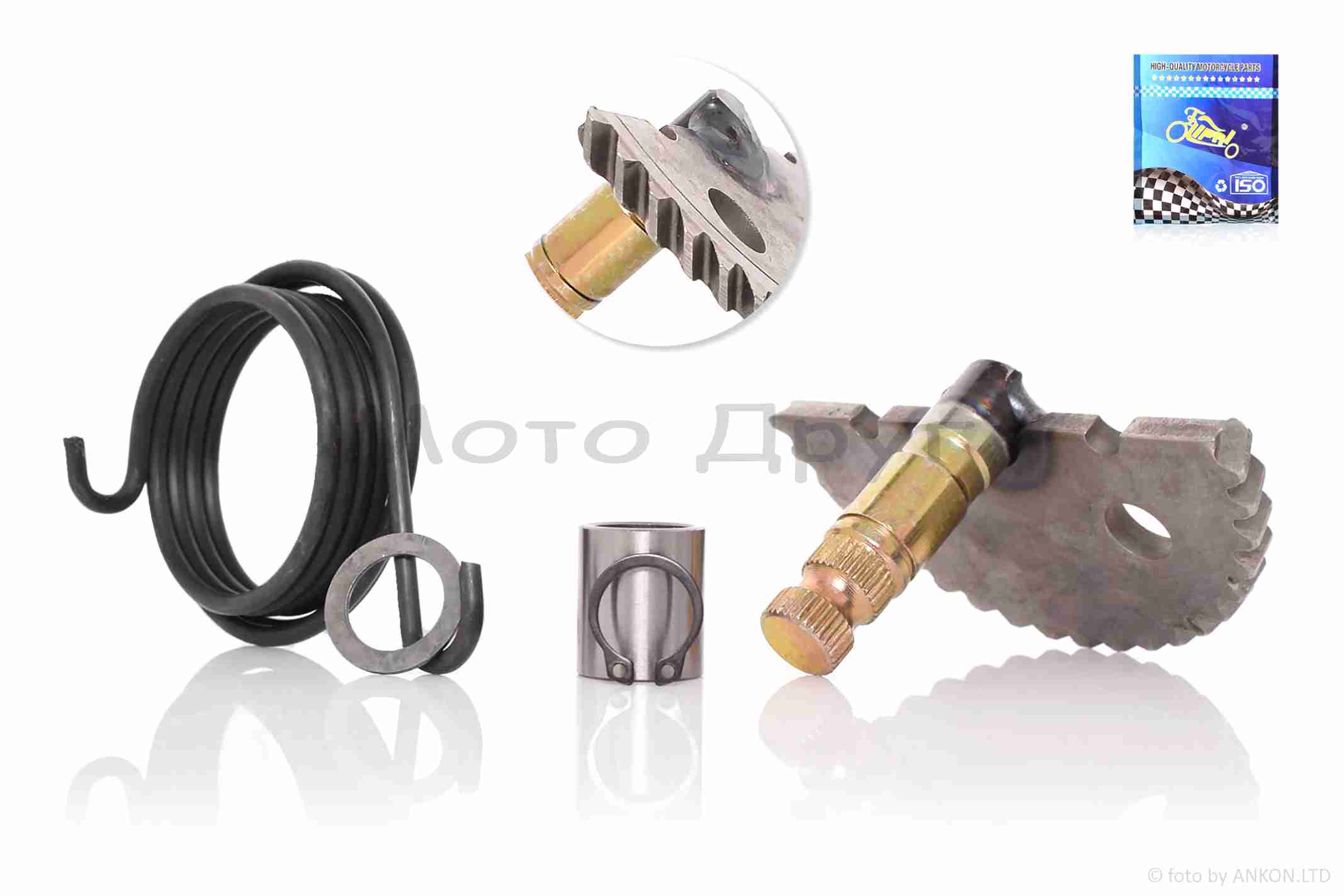 Сектор кикстартера DIO +втулка, пружина, стопор "LIPAI"