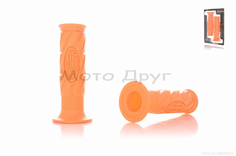 Грипсы (ручки руля) универсальные #11 “DOMINO” (оранжевые)