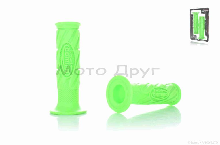 Грипсы (ручки руля) универсальные #11 “DOMINO” (зеленые)
