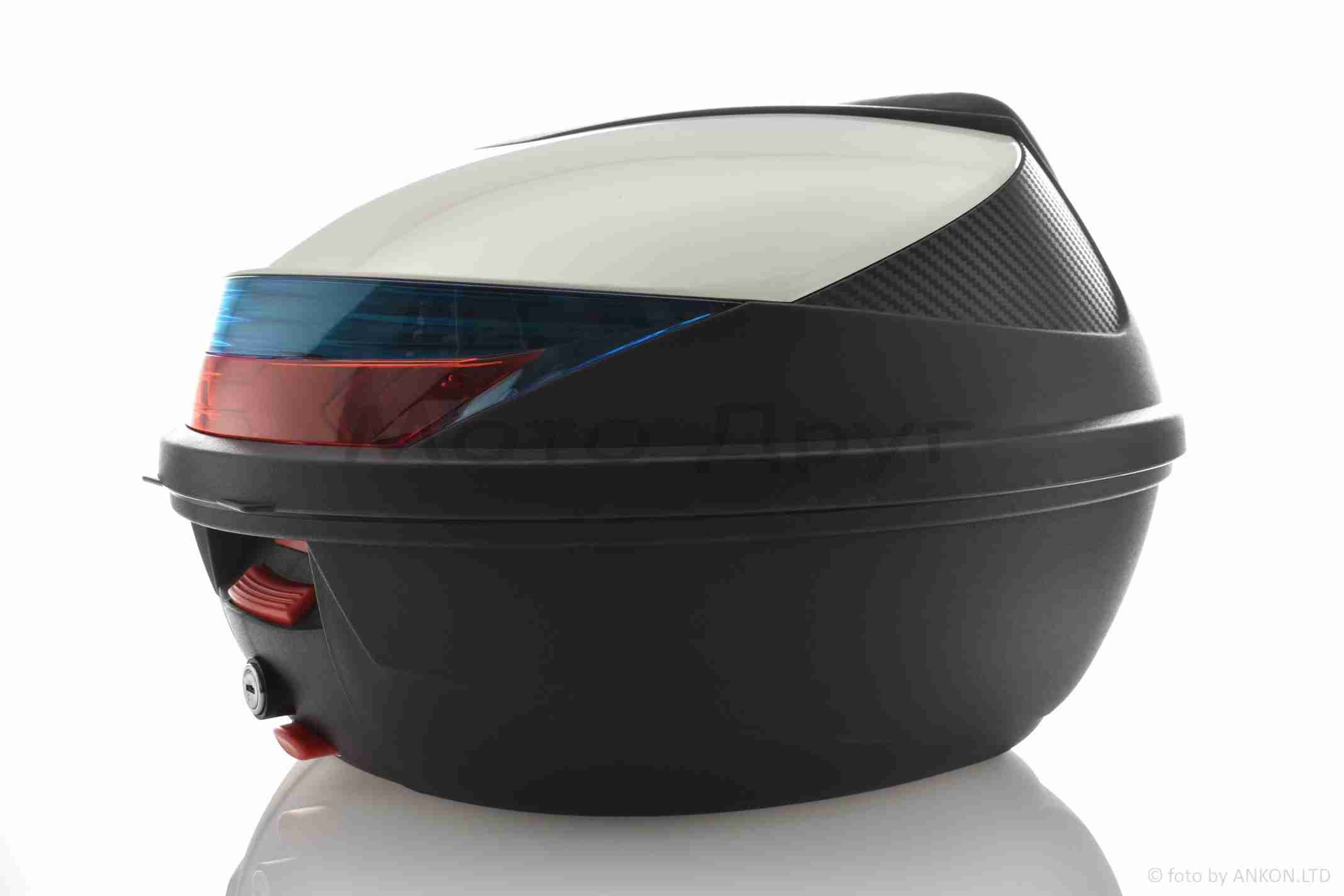 Кофр 54L 410*410*320mm #K30 "SOYO" (чорно-білий, переносний, м'яка спинка)