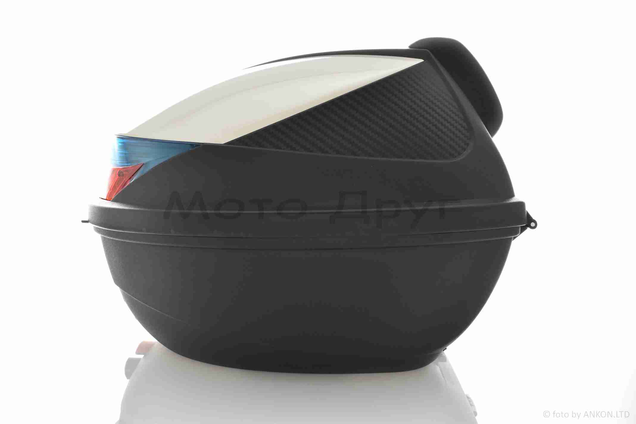 Кофр 54L 410*410*320mm #K30 "SOYO" (чорно-білий, переносний, м'яка спинка) - Зображення 2