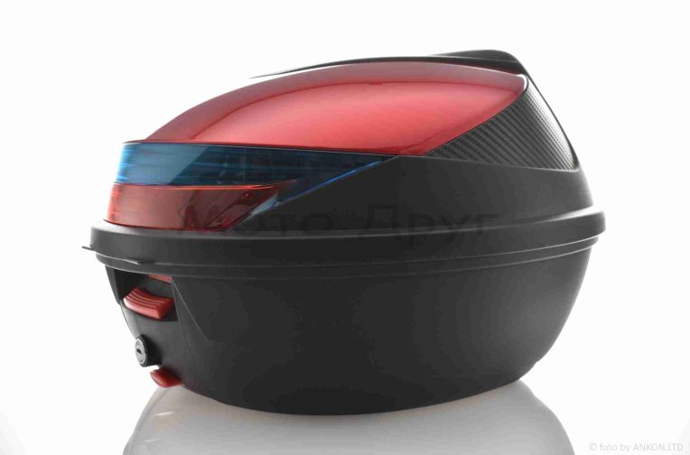 Кофр  54L  410*410*320mm  #K30  “SOYO”  (чорно-червоний, переносний, м’яка спинка)