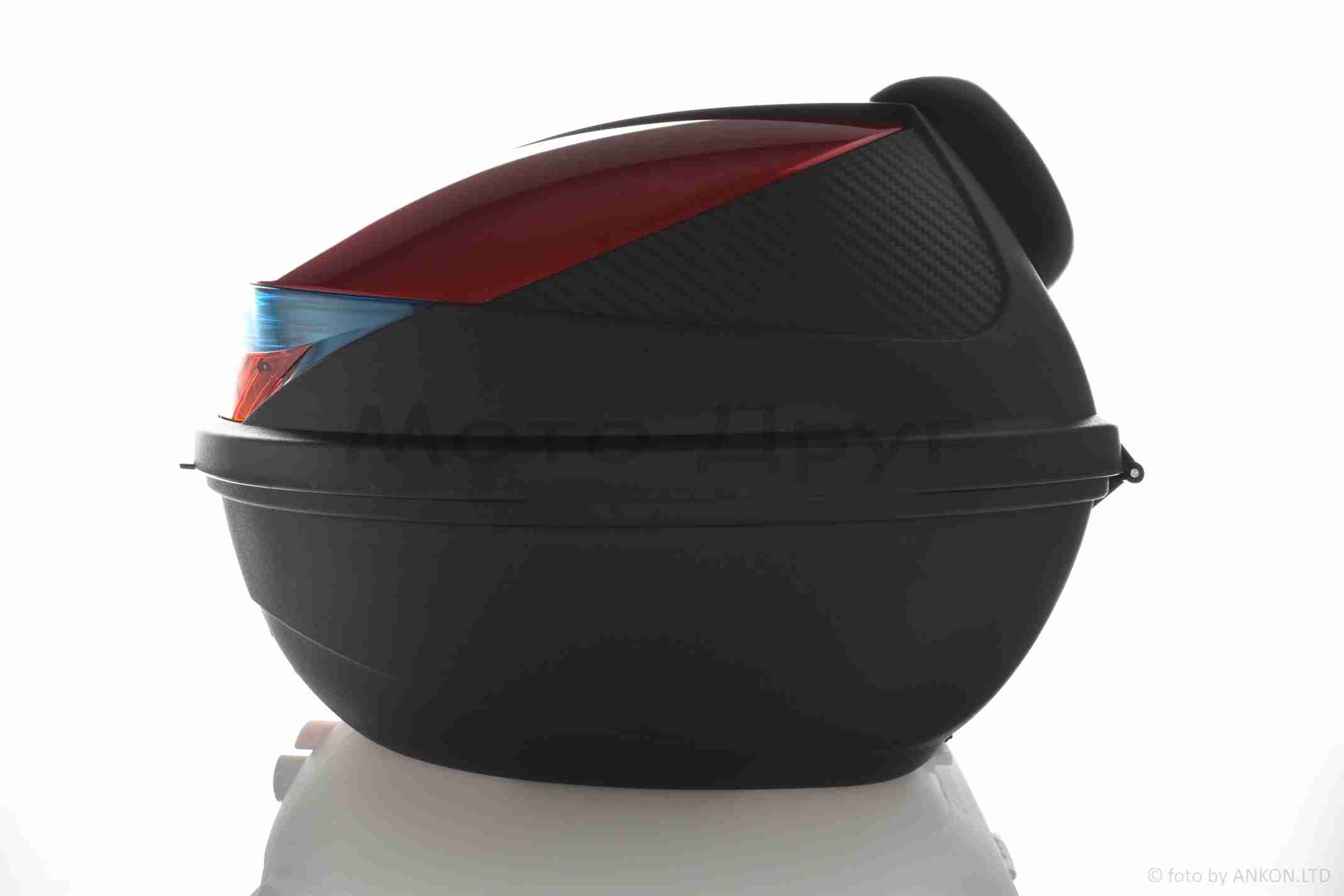 Кофр 54L 410*410*320mm #K30 "SOYO" (чорно-червоний, переносний, м'яка спинка) - Зображення 2