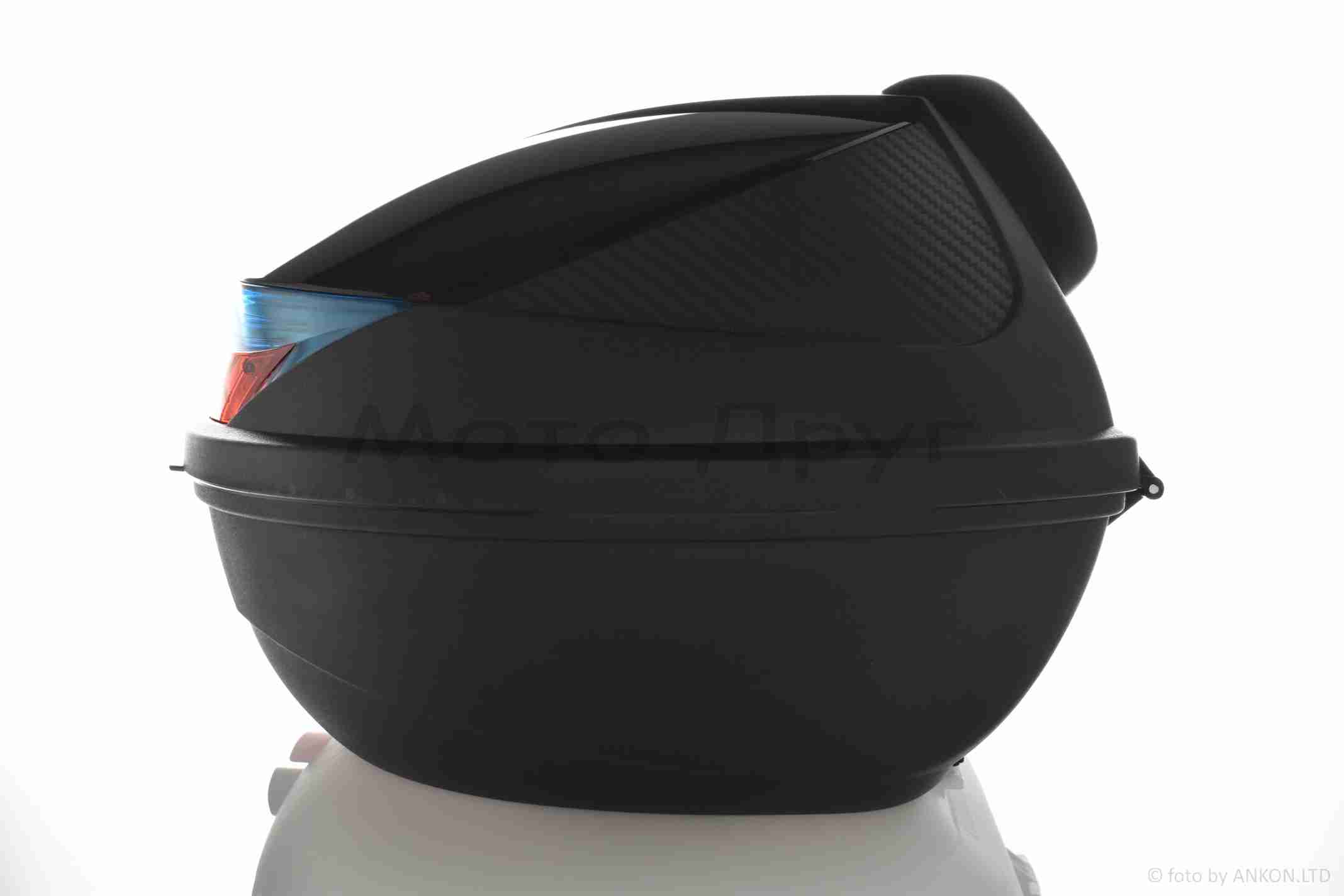 Кофр 54L 410*410*320mm #K30 "SOYO" (чорний глянсовий, переносний, м'яка спинка) - Зображення 2