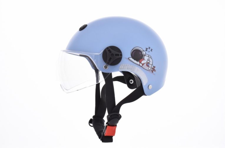 Шлем детский  открытый (мото 50cc/вело/самокат, голубой)
