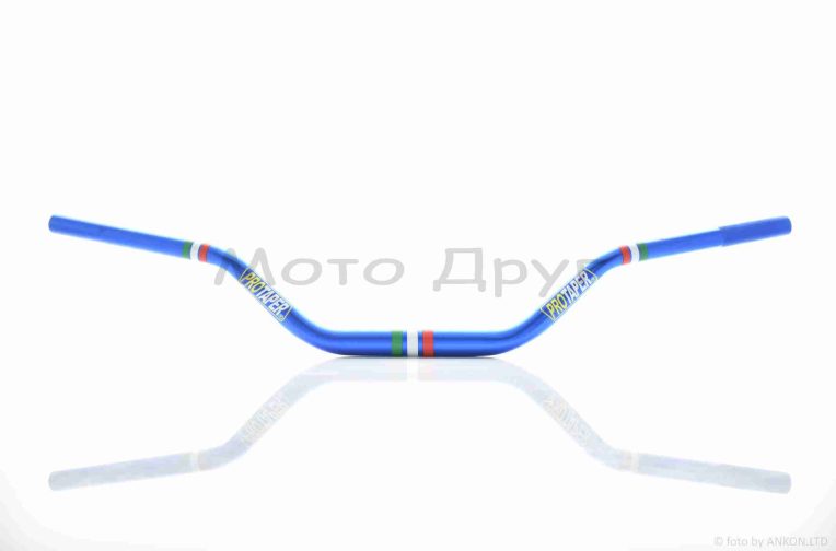 Кермо  мото  d22-28-22, L800, h100  алюміній  “PROTAPER”  (#Italy, синій)