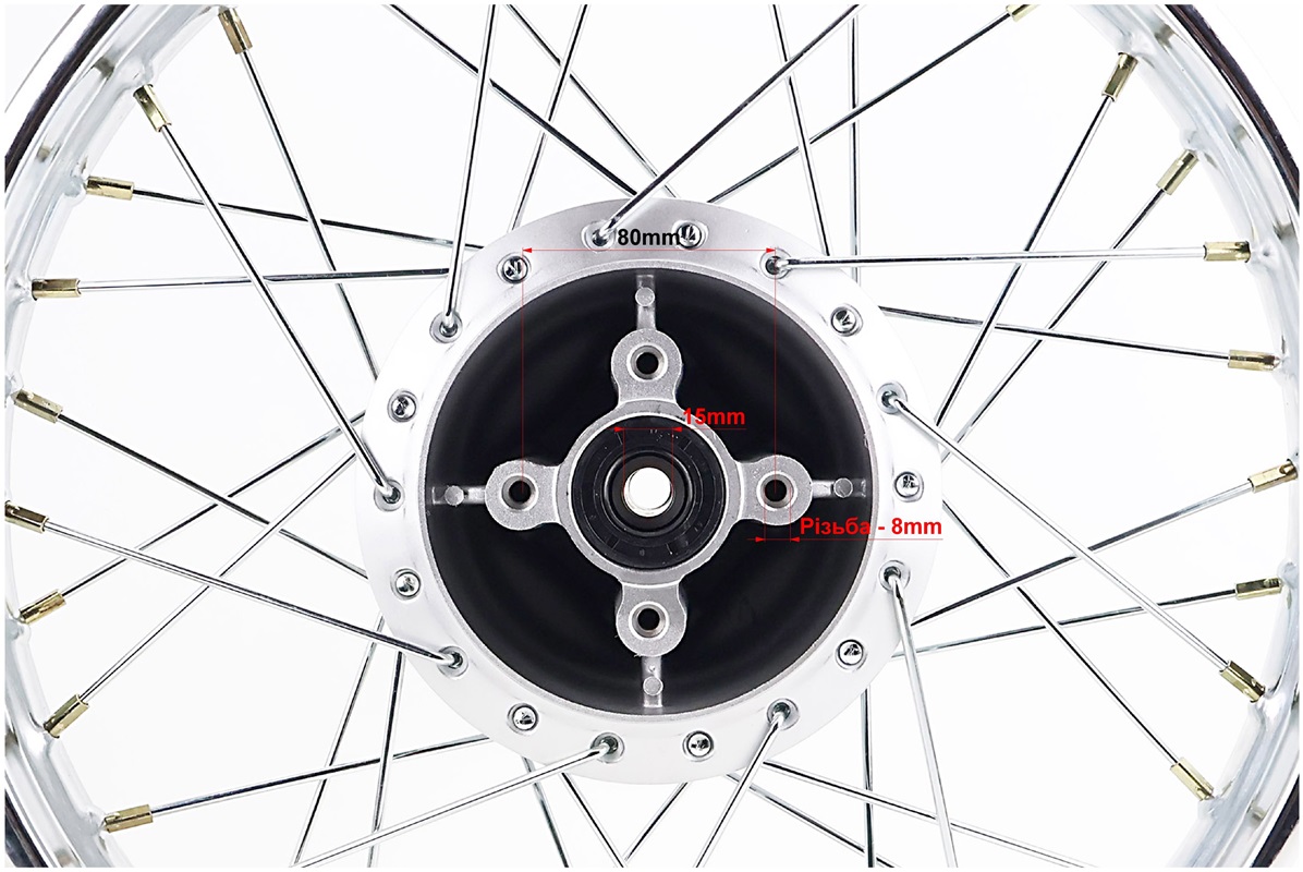 V200R Колесо заднее спицованное 2,15-18" (дисковый тормоз) (ось 15мм) — изображение 4