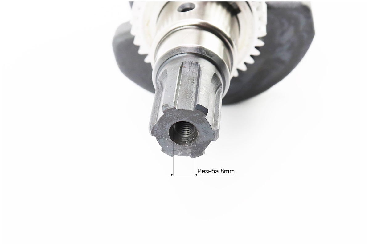Коленвал 178F (Dшейки-36mm, H-102,4mm) под шлиц +шестерни+подшипник, запрессованный — изображение 3