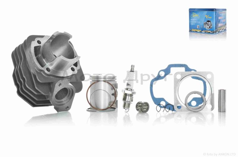 Цилиндр к-кт (цпг) Honda DIO AF27 65cc-43мм (палец 12мм) (AF18,AF25,AF28 DIO; AF24,AF30,AF31,AF51 TACT; LEAD20; FIT), “LIPAI”