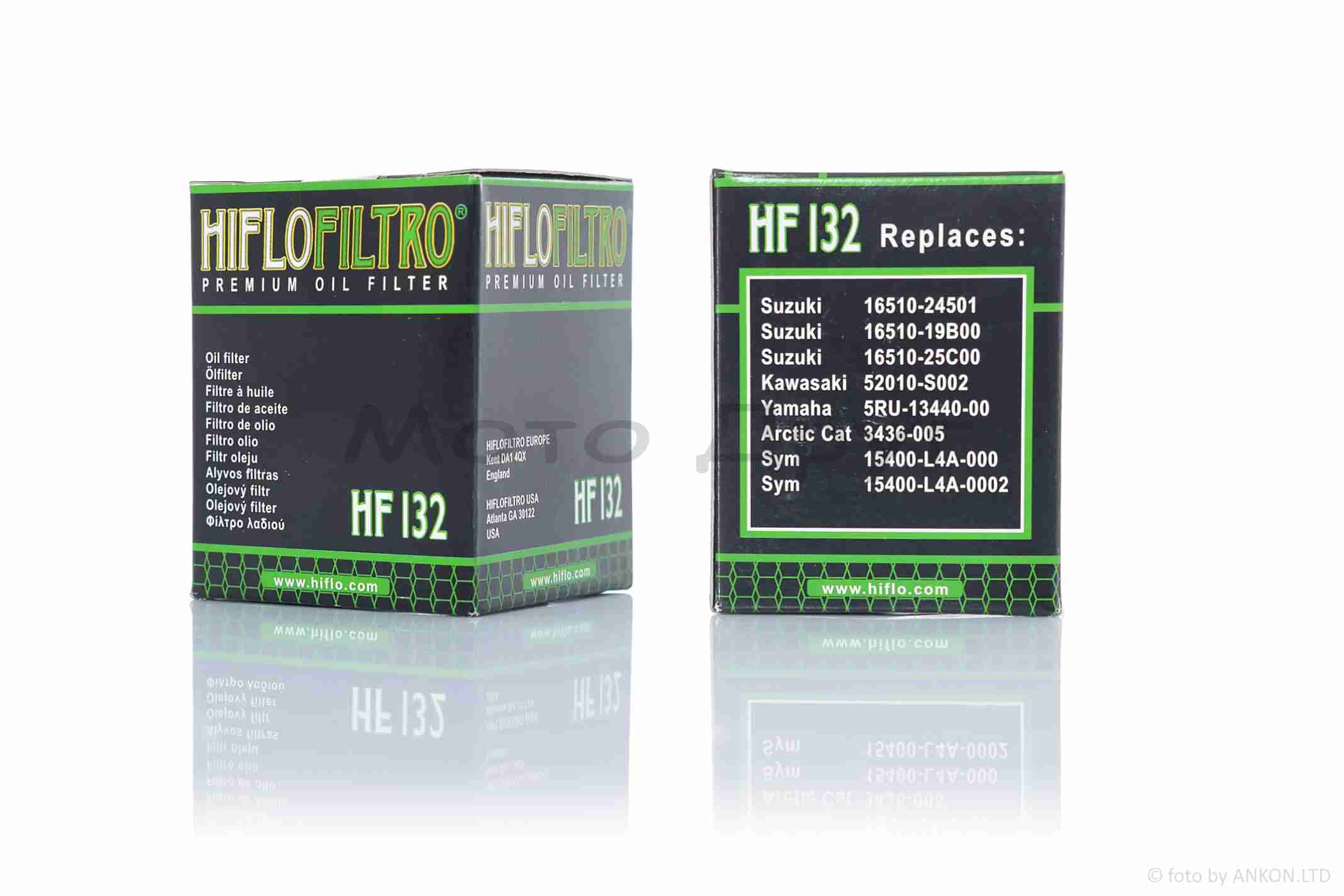 Фильтр масляный мото HF132 D44/H55 "HIFLO" ТАЙЛАНД — изображение 2