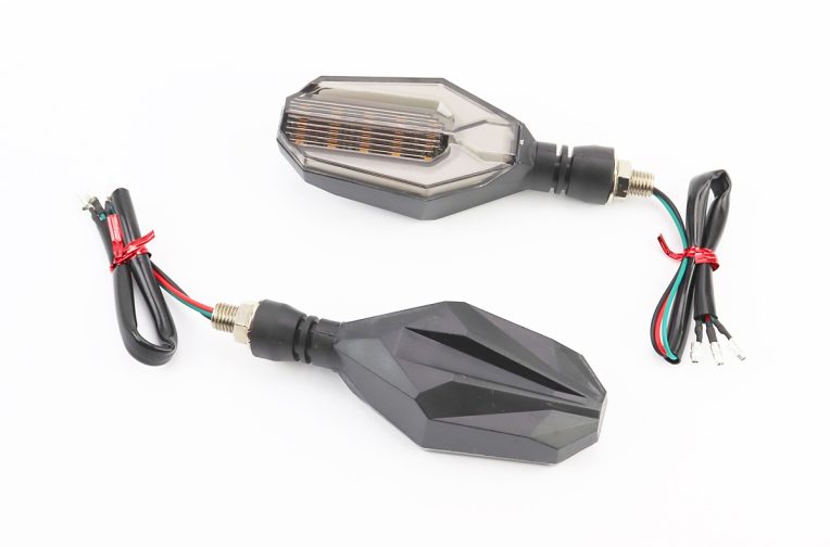 Поворот діодний на гнучкій ніжці + стоп сигнал / габарит “ромб”, чорний, 2шт