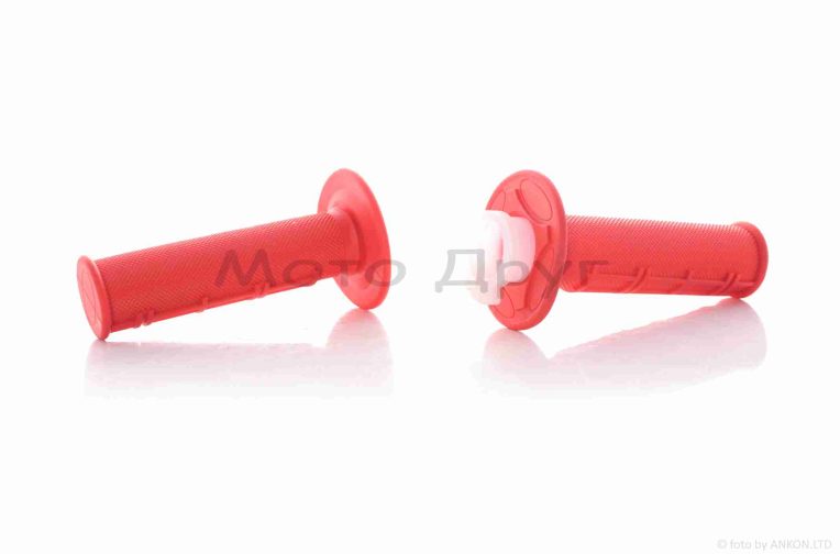 Грипсы (ручки руля) универсальные +вставка “POSH” (красные)