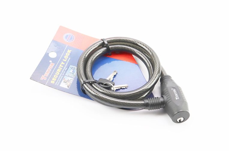Замок противоугонный тросовый 900х10мм под ключ, TY420