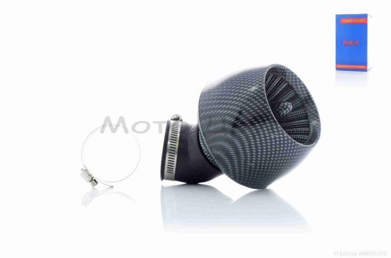 Фільтр повітряний (нульовик) d42 косий турбіна, карбон  “HJLX”