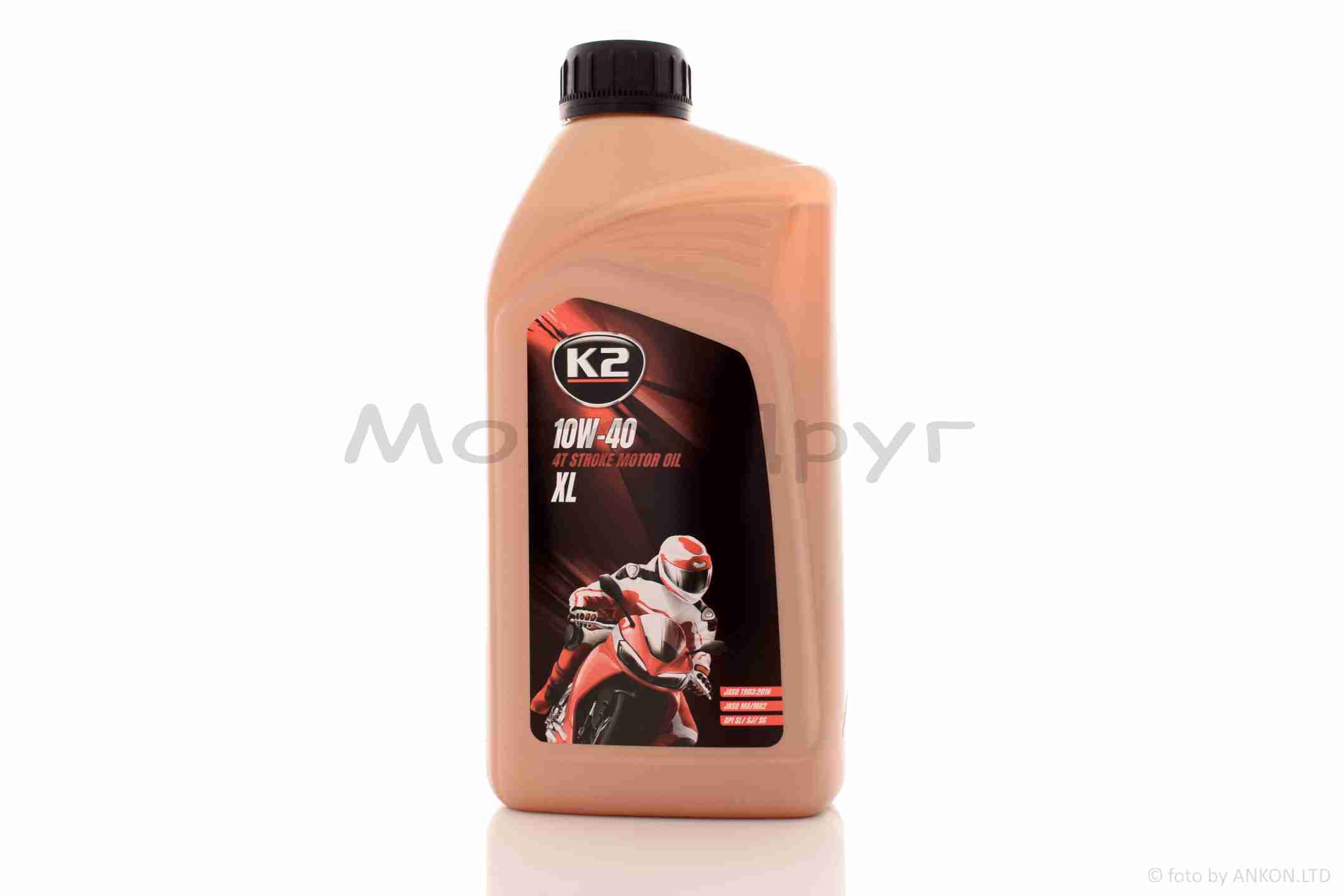 Масло моторное 4T, 1л, 10W40, полусинтетика (STROKE MOTOR) "K2" ПОЛЬША