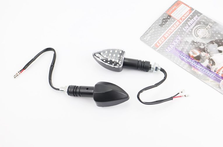 Поворот диодный “стрела” СИНИЕ в ЧЕРНОМ корпусе, 2шт