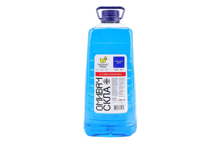 Рідина для очищення скла -20°С (в бачок омивача) “Морський бриз”, синя 4,2L