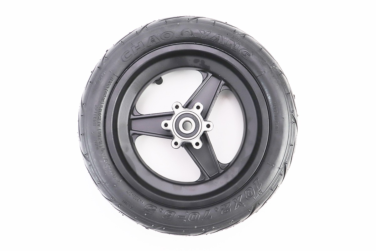 Колесо переднє 10" алюмінієве, пром-підшипники (10х30х9) 6200 2RS, під Disk-brake, Т4 (електросамокат) - Зображення 4