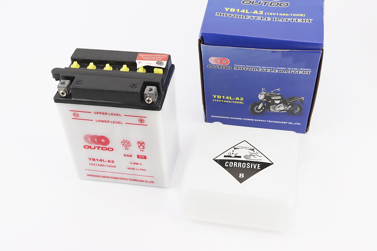 Аккумулятор 12V14Аh YB14L-A2 кислотный (L134*W89*H166mm)