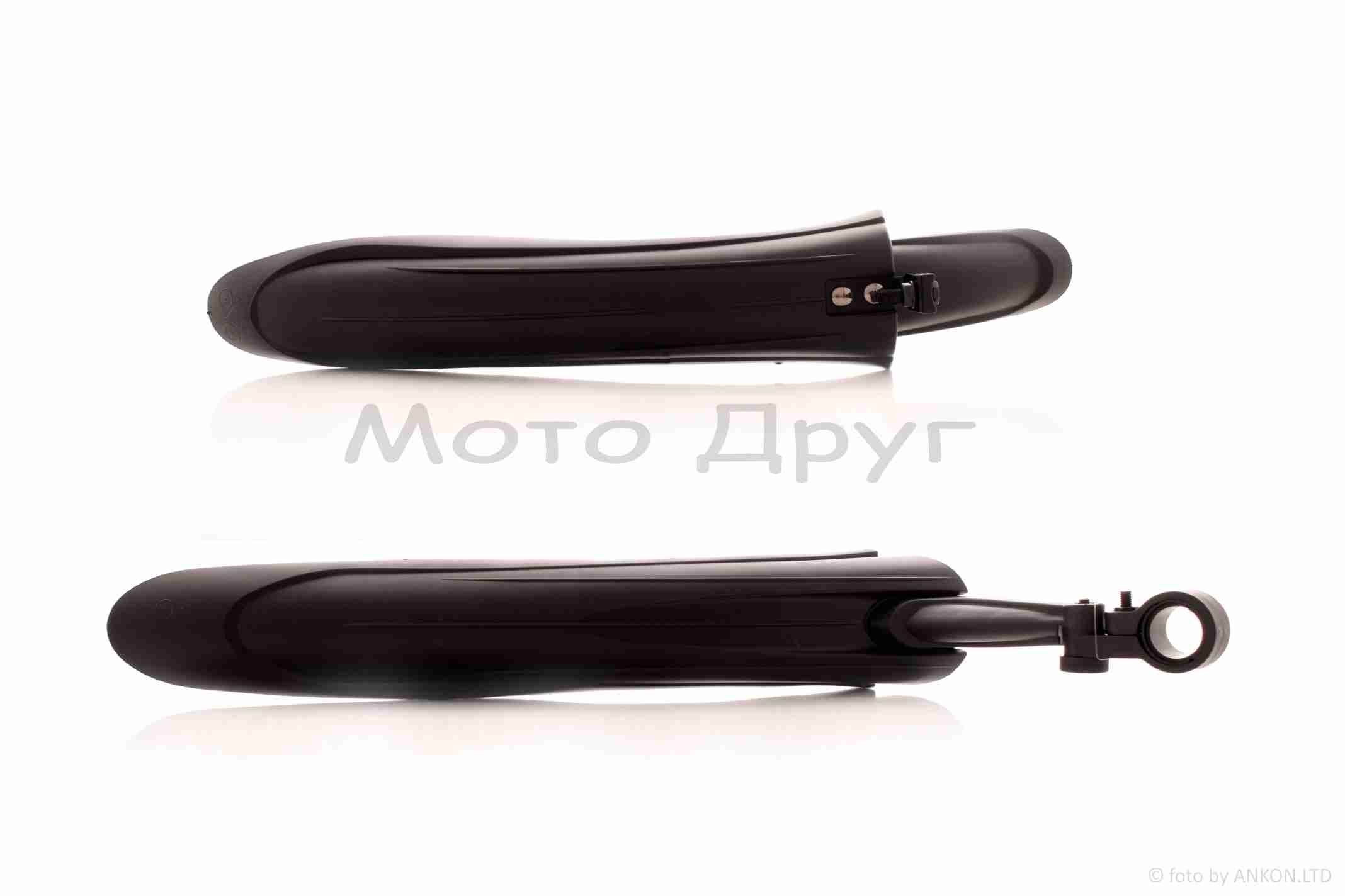 Крила бризковики вело пластмас, чорні #HC-368/1