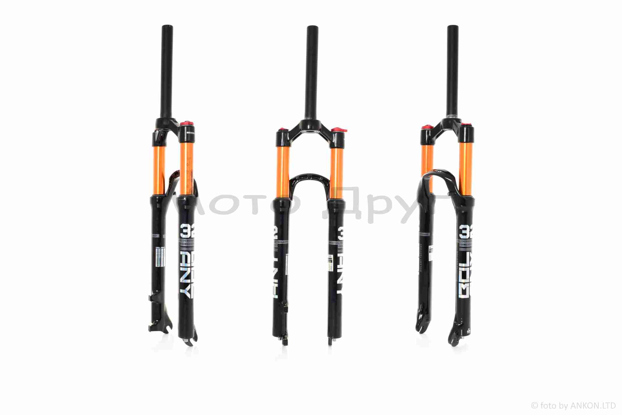 Вилка вело 26" 1-1/8" пневматична, регульована "BOLANY" #QC-009 - Зображення 2