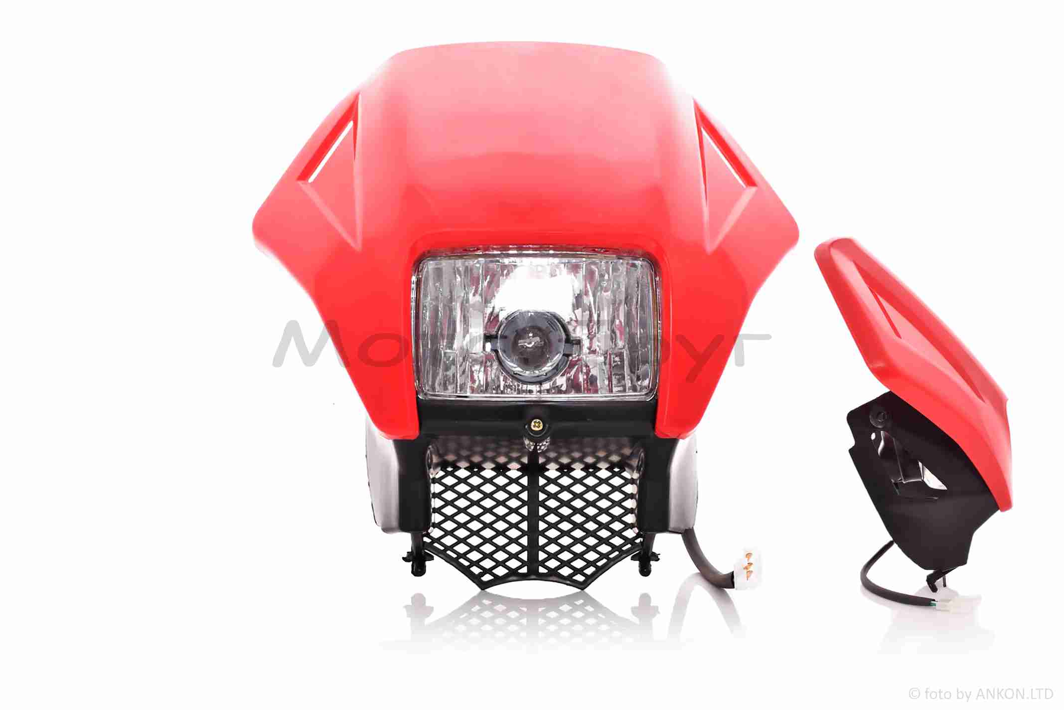 Обтічник з фарою GXT200 (GENESIS) червоний (35/35W)