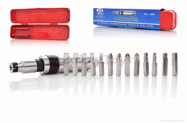 Викрутка поворотна-ударна, 13 насадок  “JS”