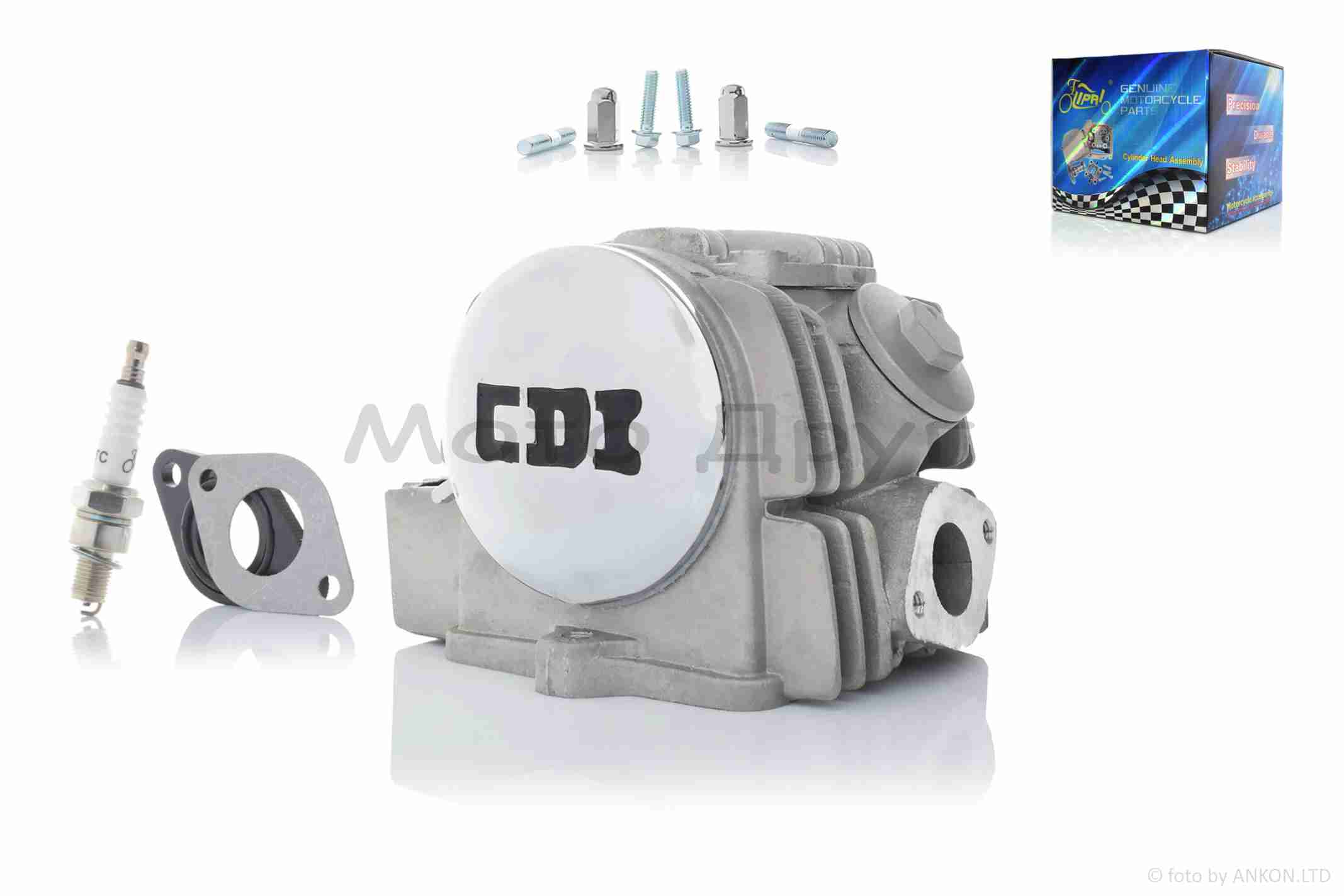 Головка циліндра 152FMI TTR125 D52.4, d20/23 у зборі #PRO "LIPAI"