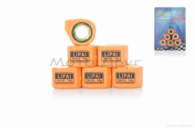 Ролики вариатора (D-форма)  GY6 150  18-14  14.0g  “LIPAI”