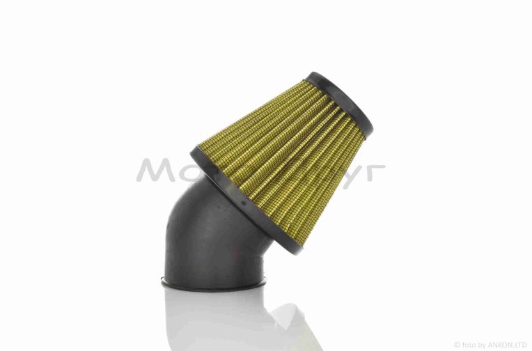 Фільтр повітряний (нульовик)  d35/42/48/50  косий, відкритий  #2201  (жовтий)