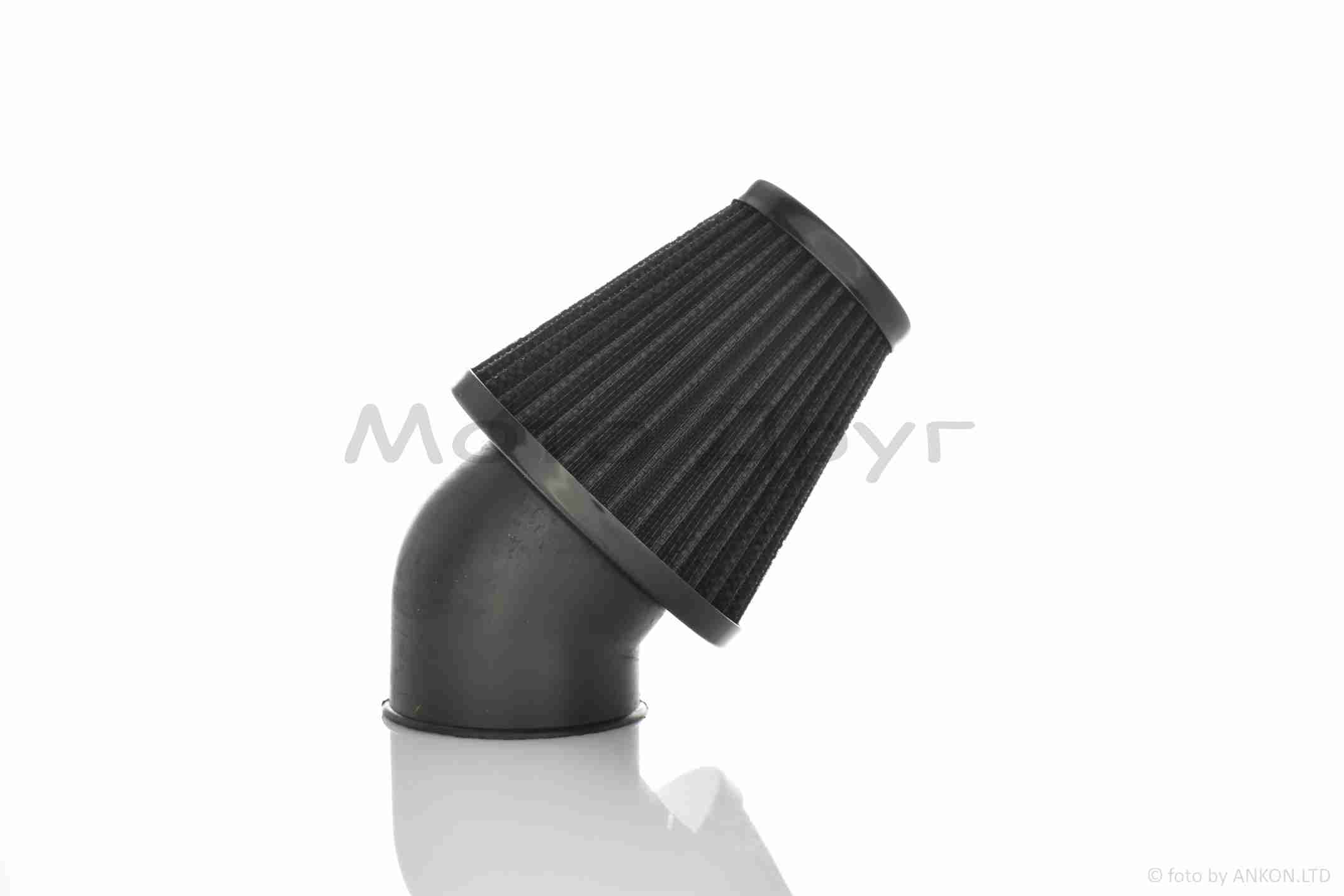 Фільтр повітряний (нульовик) d35/42/48/50 косий, відкритий #2201 (чорний)