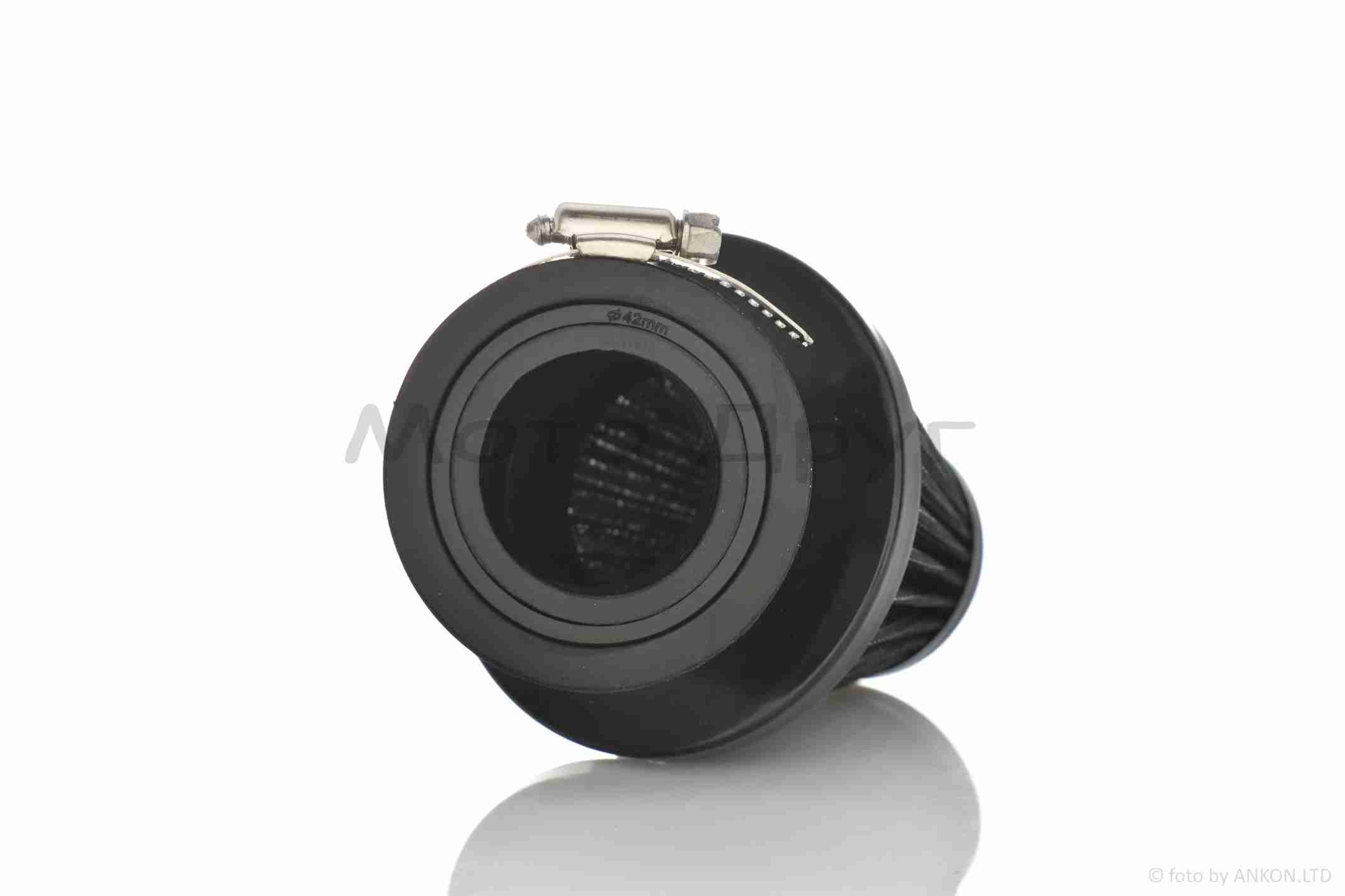 Фільтр повітряний (нульовик) d35/42/48/50 косий, відкритий #2201 (чорний) - Зображення 2